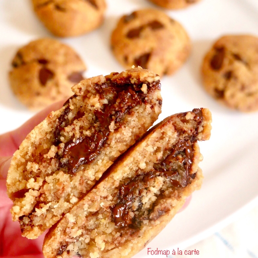 Cookies choc’amandes sans farine, sans gluten, sans beurre, pauvre en FODMAPs